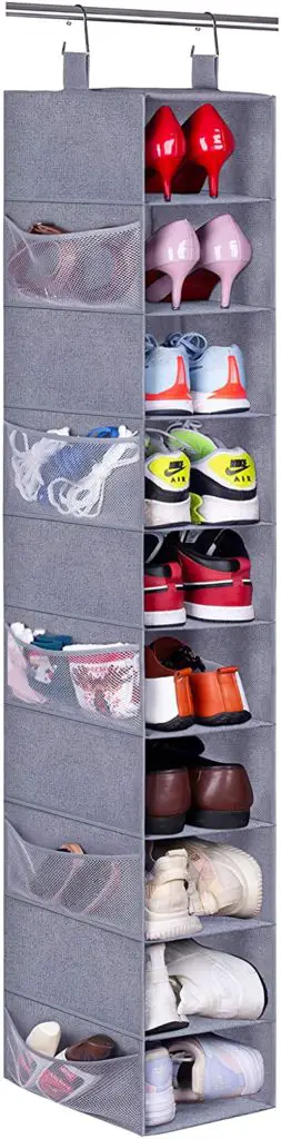 MISSLO 10-Shelf Hanging Shoe Organizer