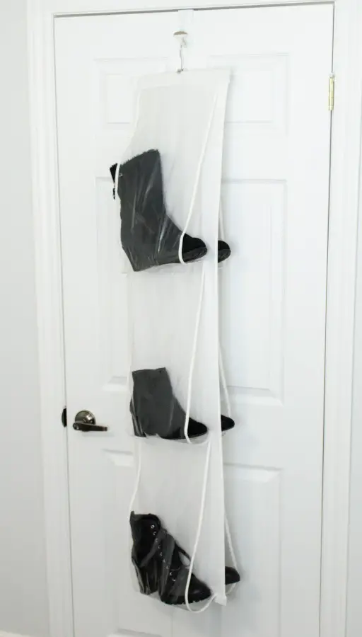 shoe organizer on door