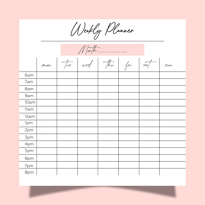 Weekly planner