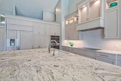 Luxury kitchen with granite countertop